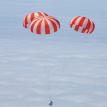 Space Craft parachutes deployed