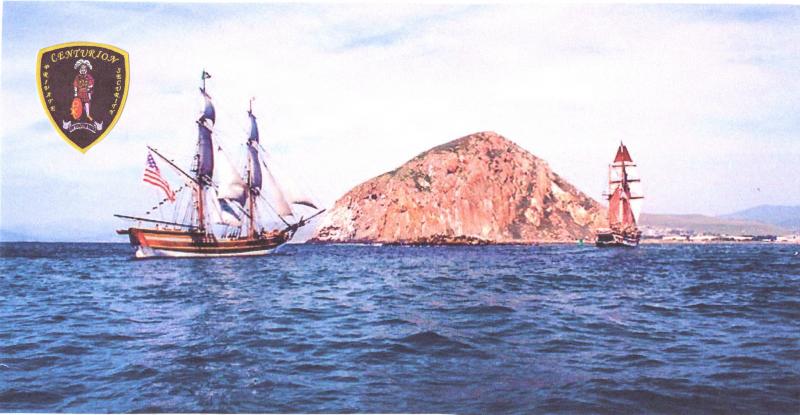 Tall Ships pass by Morro Rock (Morro Bay, CA)
